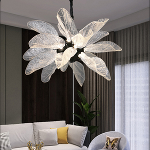 TOGETHER Engineering Light Lustre à feuilles de luxe personnalisé Villa Duplex Escalier Club Restaurant Décoration Lustre créatif - Product Image 2