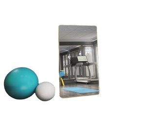 Mỹ phẩm khiêu vũ phẳng hình bầu dục nhỏ gọn gương Retro hiện đại hiện đại Retro tường gương 5mm Nhôm kính đơn giản cho phòng ngủ phòng tắm - Product Image 1