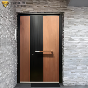 Porte d'entrée de style américain <span class=keywords><strong>moderne</strong></span> personnalisée, grandes portes de sécurité pour les maisons, <span class=keywords><strong>extérieur</strong></span> - Product Image 1