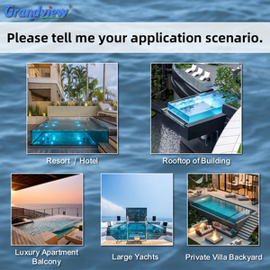 Piscina de fibra de vidrio de superficie dura, piscinas familiares para patios a la venta, casa de piscina acrílica de madera sobre el suelo - Product Image 4