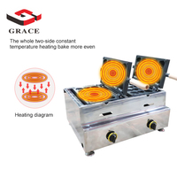 Automatique Noël Commercial pour Oeuf Gaufrier Machine Gaz Industriel GPL Coeur Fleur Conception Nouvel État