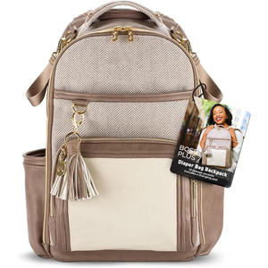 Nueva Bolsa de <span class=keywords><strong>Pañales</strong></span> Casual de Moda para Mamá y Bebé, de Poliéster, con Borla de Cuero Desmontable, Tipo Mochila - Product Image 2