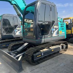 Excavatrice sur roues hydraulique Kobelco SK75 d'occasion de haute qualité, 21 tonnes, Hyundai 210 210-7, équipement de machinerie lourde d'occasion - Product Image 3