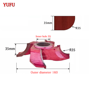 Fraise à queue en alliage dur YUFU à 4 dents et trou de coupe demi-circulaire de 1/4 de pouce, diamètre de 35 mm, possibilité de personnalisation - Product Image 5