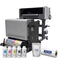 Imprimante DTF haute vitesse 60 cm à double tête I3200, machine d'impression directe sur film avec secoueur de poudre automatique pour entreprises d'impression sur T-shirts