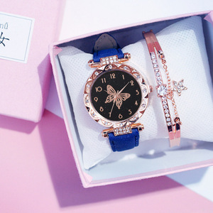 Conjunto de Reloj de Pulsera para Mujer <span class=keywords><strong>SHEIN</strong></span>, Nuevo, Diseño de Mariposa, Cinco Piezas, Movimiento de Cuarzo, Caja de 10 mm - Product Image 3