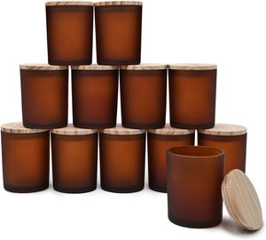Frascos de vidrio para velas de 6 oz con tapas, frascos vacíos al por mayor para hacer velas - Recipientes para especias y polvos - Product Image 1