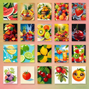 Pintura por Números <span class=keywords><strong>para</strong></span> Niños, Comida y Frutas, Lienzo <span class=keywords><strong>para</strong></span> <span class=keywords><strong>Colorear</strong></span> DIY 40*50cm, Sin Marco o Con Marco, Kit de Arte <span class=keywords><strong>para</strong></span> Niños, Regalo Artesanal Hecho a Mano - Product Image 2