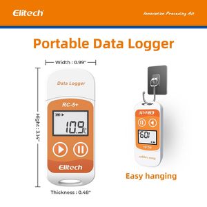 Tự động thông thường PDF nút di động dữ liệu logger elitech RC-5 + đa sử dụng độ ẩm và nhiệt độ ghi dữ liệu - Product Image 4