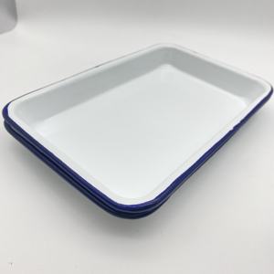 기구 담그기 의학 의학 외과 저장 그림 음식 빵 쿠키 저장 홈 에나멜 사각 트레이 - Product Image 3