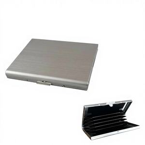 Maletín Profesional Gris Acero, Tarjetero, Caja para Tarjetas de Visita, Diseño Minimalista, Exclusivo y de Alta Calidad, Promocional - Product Image 1