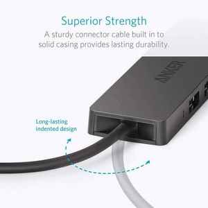 Hub USB 3.0 4 en 1 Anker, Hub de Datos Ultrafino con Cable Extendido de 2 Pies (Carga No Compatible), para Anker Ultra-Slim Data USB H - Product Image 4