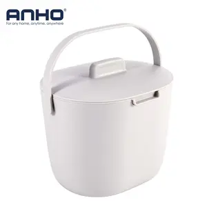 方形塑料排水篮，带手柄，小型厨房垃圾堆肥仓，用于台面-垃圾箱过滤器盖