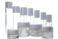 Personnalisé Unique Élégant Plusieurs couleurs 50g Pots En Verre Pour Le Visage 120ml 100ml 40ml Toner Soins De La Peau Sérum Lotion Bouteilles En Verre