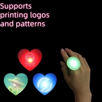 Lampu Cincin LED RGB 15 Warna Langxun Love dengan Logo Kustom Plastik untuk Konser, Rapat, Iklan, Hadiah Promosi