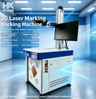 Marqueur laser à fibre 3D haute précision avec logiciel de contrôle EZCAD pour la gravure sur métal à surface courbe