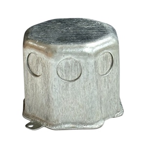 Caja de Conexiones Octagonal de Acero Galvanizado de 8.5 cm de Profundidad, 1.6 mm de Grosor, con Salidas de 1/2 Pulgada - Product Image 1