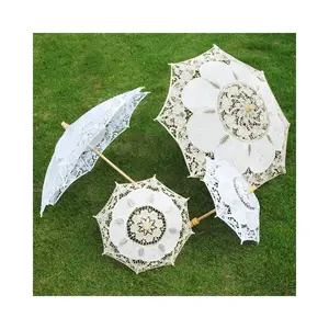 Payung Renda Kerai Dekorasi Pernikahan, Payung Pelindung Terik Matahari Vintage untuk Pernikahan