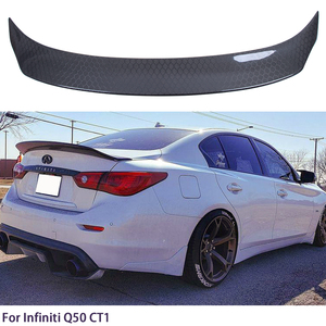 สปอยเลอร์หลังคาร์บอนไฟเบอร์ทรงรังผึ้งแบบ CT1 สำหรับ Q50 Q50S Q50L ปี 2013-2023 - Product Image 1