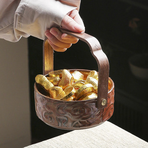 Corbeille à fruits en céramique avec poignées, bol en porcelaine pour collations et desserts, paniers de rangement pour la maison - Product Image 3