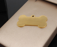 Placa de Identificación Metálica para Mascotas con Código QR para Grabar, Placas de Identificación para Perros de Acero Inoxidable en Stock