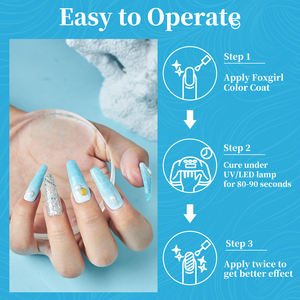 <span class=keywords><strong>Kit</strong></span> de <span class=keywords><strong>manucure</strong></span> <span class=keywords><strong>professionnel</strong></span> Foxgirl LED DIY pour designer français, 20 couleurs de vernis gel UV avec outils à ongles longue durée pour la vente en gros - Product Image 4