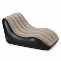 Canapé gonflable ergonomique en PVC en forme de S, fauteuil pouf moderne et minimaliste, double usage intérieur/extérieur, épaissi, en stock, expédition rapide