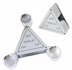 Trung Quốc 15x 20x 10x Triplet ba có thể gập lại đồ trang sức Loupe, cầm tay đọc kính lúp - Product Image 5