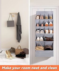 15 Pockets <b>Foldable</b> Hanging Storage Organizer Large Pocket <b>Shoe</b> Holder Hanging <b>Shoe</b> <b>Rack</b> for Closet <b>Shoe</b> Organizer - Product Image 5