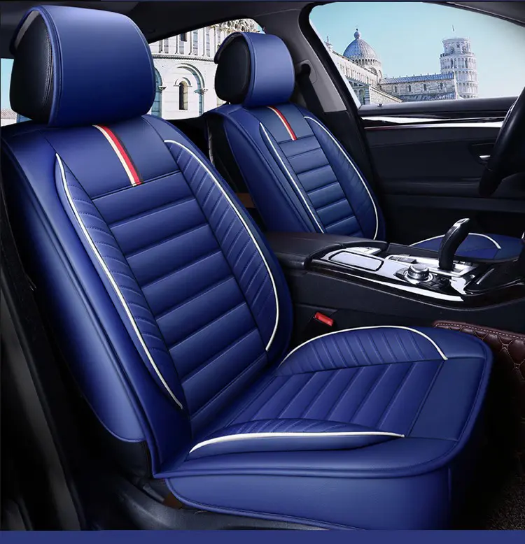 Custom pu pvc leather car seat covers seat waterproof universal easy to clean Fit for most automotive for SUV HONDA