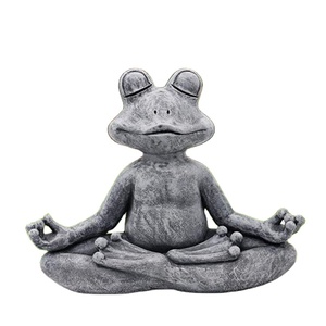 Vente directe d'usine bon marché vente en gros artisanat en résine personnalisé Yoga grenouille <span class=keywords><strong>jardin</strong></span> Figurine décoration Articles d'ameublement extérieur - Product Image 1