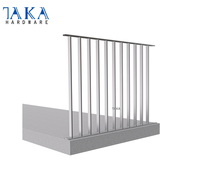 Balustrades et mains courantes Garde-corps d'escalier Main courante en aluminium Cadre en acier inoxydable Garde-corps d'escalier à revêtement en poudre Vertical en acier inoxydable