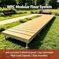 Plancher en WPC réglable en hauteur, directement de l'usine |   Pour les jardins, les patios, les salles de sport, les abris de piscine et les scènes de mariage