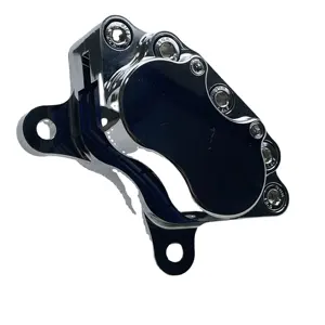 Chrome front motorcycle brake calliper mount designed for yamaha models with four pistons