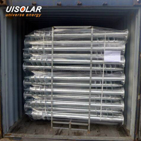 UISOLAR - Anclaje Helicoidal Galvanizado en Caliente para Paneles Solares, Tornillo de Anclaje para Suelo, Tornillos de Fundación para Paneles Solares