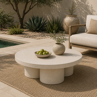 Table basse GRC personnalisée - Moderne, écologique, légère, durable, imperméable pour le salon, les meubles d'extérieur et les espaces publics
