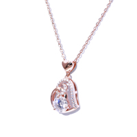 Hadiis Collier Halus Joyas Emas 18K Disepuh Link Rantai Collana Moissanite Berlian 925 Perak Murni Perhiasan Liontin Kalung