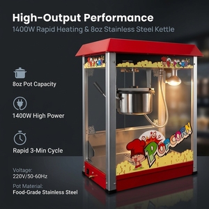 Machine à Popcorn Commerciale Prix Usine Compacte de Comptoir avec Écran Chauffant pour Restaurants et Cafés - Product Image 4