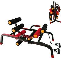 Machine d'extension dorsale pliable multifonctionnelle avec bandes de résistance Machine à squat pour entraînement abdominal pour la salle de sport à domicile