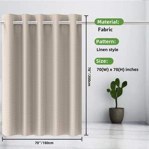 Rideaux <span class=keywords><strong>de</strong></span> salle <span class=keywords><strong>de</strong></span> bain imperméables <span class=keywords><strong>de</strong></span> haute qualité pour hôtel CF-BCL01BE <span class=keywords><strong>rideau</strong></span> <span class=keywords><strong>de</strong></span> <span class=keywords><strong>douche</strong></span> sans crochet <span class=keywords><strong>en</strong></span> <span class=keywords><strong>lin</strong></span> épaissi pour hôtels et familles - Product Image 4
