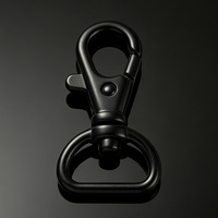 Clip pivotant durable de 16 mm en alliage de zinc pour sacs d'école, sangle d'appareil photo, noir