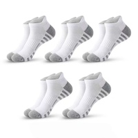 Chaussettes de course personnalisées en gros pour hommes et jeunes, en coton, avec coussinets de soutien de la voûte plantaire et compression, avec logo sur le dessous