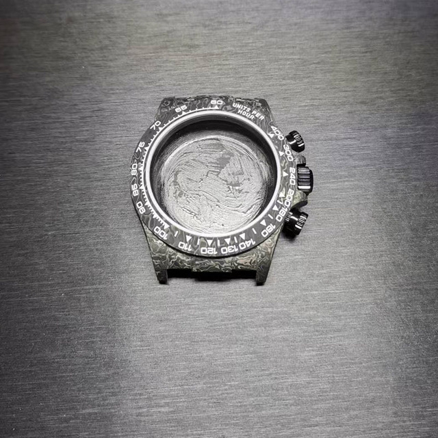 OEM Custom Luxury 4130 4802 Movement Watch Accessories Forged 100% Carbon Fiber Watch Case Parts Carbon Watch Bracelet for 4130