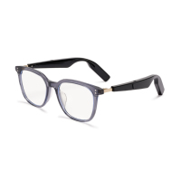 Lunettes de traduction vocale IA de pointe avec haut-parleurs et microphone intégrés, appels mains libres et musique avec son haute définition