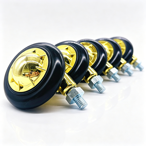 Wheel Casters for Furniture, 3 Inch Heavy Duty Swivel Locking Casters Set of 4, Dual Brake Quiet Rubber Wheels for <b>Table</b>, Shelf - Product Image 6