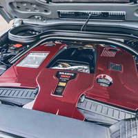 Couvre-moteur en fibre de carbone rouge pour Mercedes Benz Classe G W463A W464 W465 G63 G900, kit de décoration de moteur style Rcoket