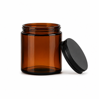 Botol Suplemen Kaca Amber untuk Kapsul, Tablet, Kemasan Bubuk Protein dengan Label Kustom, Pasokan Pabrik OEM ODM