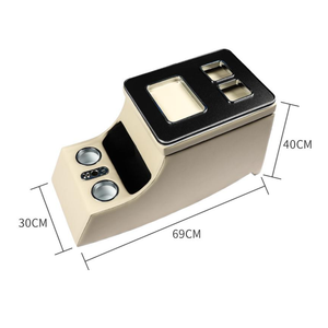 Boîte d'accoudoir central de contrôle en gros importée Vito <span class=keywords><strong>Viano</strong></span> V260v250v220 116 W447 W639 noir avec chargeur sans fil de lumière latérale - Product Image 3