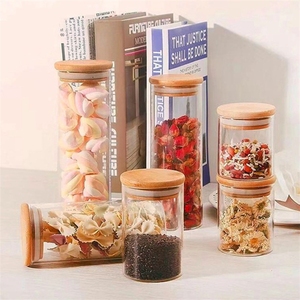 Frasco de vidro grande para cozinha, conjunto com tampa para alimentos, venda quente de potes de vidro para cozinha - Product Image 5