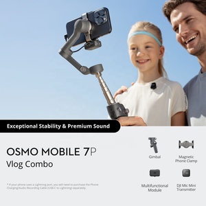 อุปกรณ์กันสั่นกิมบอล OSMO MOBILE 7P Vlog Combo (เครื่องส่งสัญญาณขนาดเล็ก <span class=keywords><strong>djimic</strong></span> อินฟินิตี้สีดำ/ขาว) OSMO MOBILE 7P gimbal Stabilizer - Product Image 4